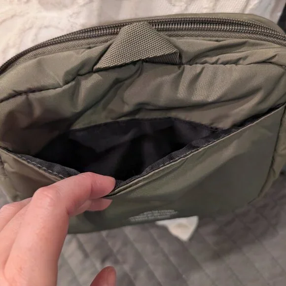 Adidas Puffer And Pouch Crossbody Bag, Olive Strata Green/Black - Picture 7 of 10